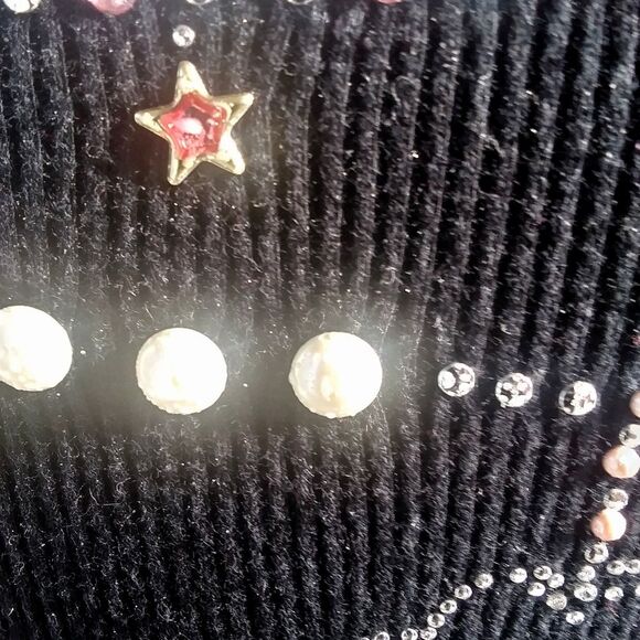 Grand Ole Opry Rhinestone Faux Pearl Embellished Camisole Size 1 Small. - Picture 6 of 13